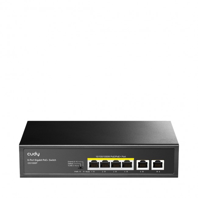 Cudy GS1006P network switch Unmanaged Gigabit Ethernet (10/100/1000) Power over Ethernet (PoE) Black Cudy GS1006P network switch Unmanaged Gigabit Ethernet (10/100/1000) Power over Ethernet (PoE) Black