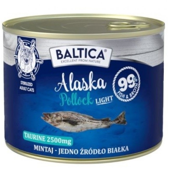 BALTICA Excellent Monoprotein Pollock Light - wet cat food - 185g