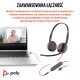 POLY Blackwire 3225 Stereo USB-C Headset +3.5mm Plug +USB-C/A Adapter