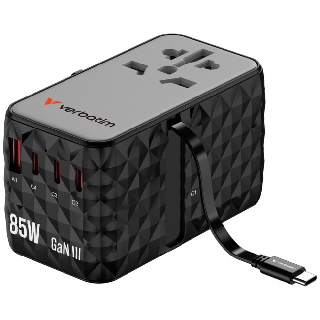 Verbatim Charge 'n' Travel Diamond 85W Retractable Cable CNT-02