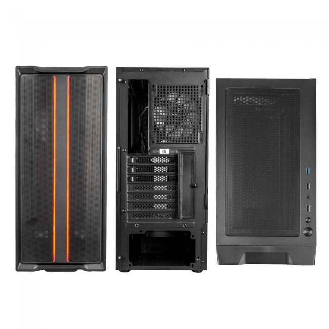 Kolink Inspire K12 ARGB Midi Tower Black, Transparent