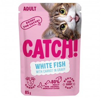 CATCH White fish and carrot in gravy - wet cat food - 85g