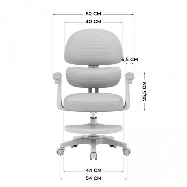 Junior 4.4 Grey swivel chair