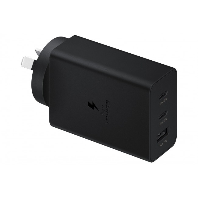 Power charger SAMSUNG Trio EP-T6530 65W PD 1x USB-A, 2x USB-C (EP-T6530NBEGEU) Black Power charger SAMSUNG Trio EP-T6530 65W PD 1x USB-A, 2x USB-C (EP-T6530NBEGEU) Black