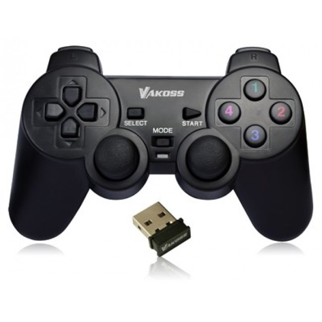 Vakoss GP-4705BK Gaming Controller Black RF Gamepad Analogue / Digital PC, Playstation 3
