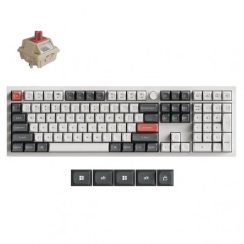 Keychron Q6 Ultra 8K keyboard Universal USB + RF Wireless + Bluetooth White