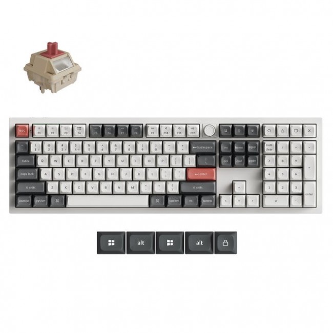 Keychron Q6 Ultra 8K keyboard Universal USB + RF Wireless + Bluetooth White Keychron Q6 Ultra 8K keyboard Universal USB + RF Wireless + Bluetooth White