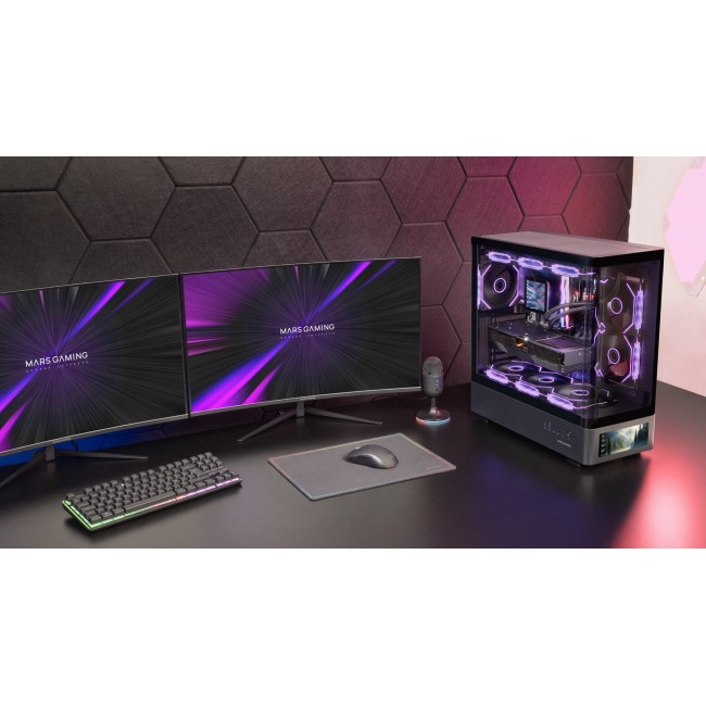 Mars Gaming MCLCDPRO computer case Midi Tower Black