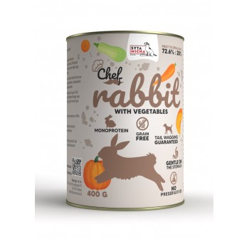 SYTA MICHA Chef Rabbit with vegetables - Wet dog food - 400 g