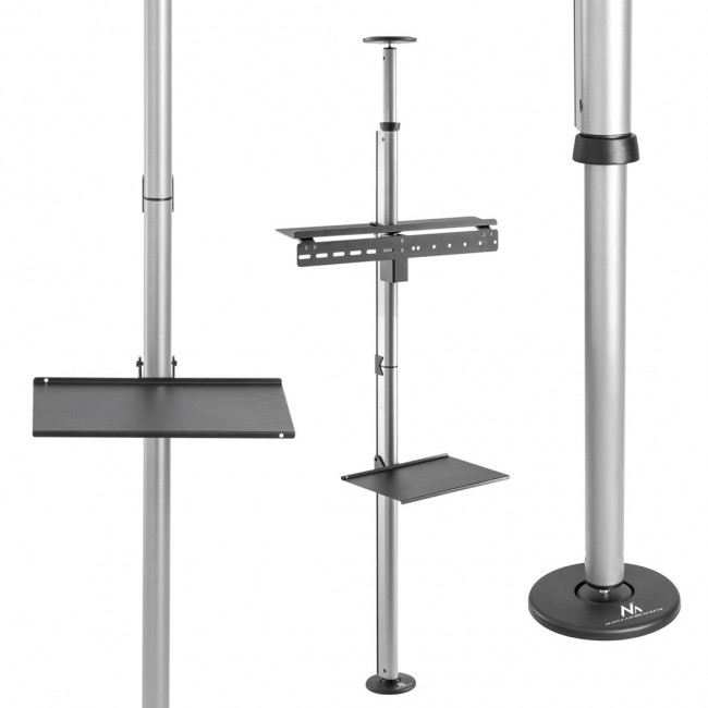 Telescopic TV holder, ceiling and floor with shelf Maclean MC-791N 37 Telescopic TV holder, ceiling and floor with shelf Maclean MC-791N 37