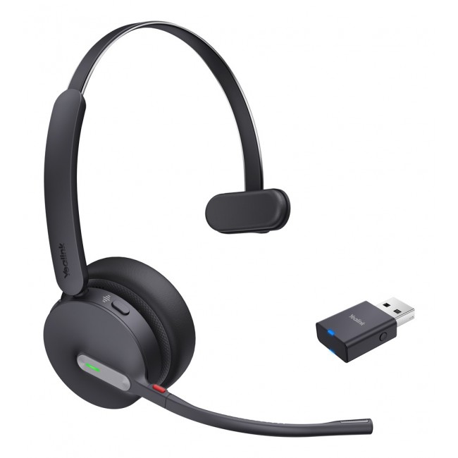 Yealink WH64 Hybrid Mono UC Headset Wireless Head-band Office/Call center Micro-USB Bluetooth Black