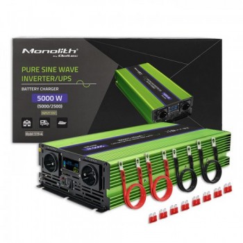 Qoltec Monolith power adapter/inverter Auto 5000 W Green Qoltec Monolith power adapter/inverter Auto 5000 W Green
