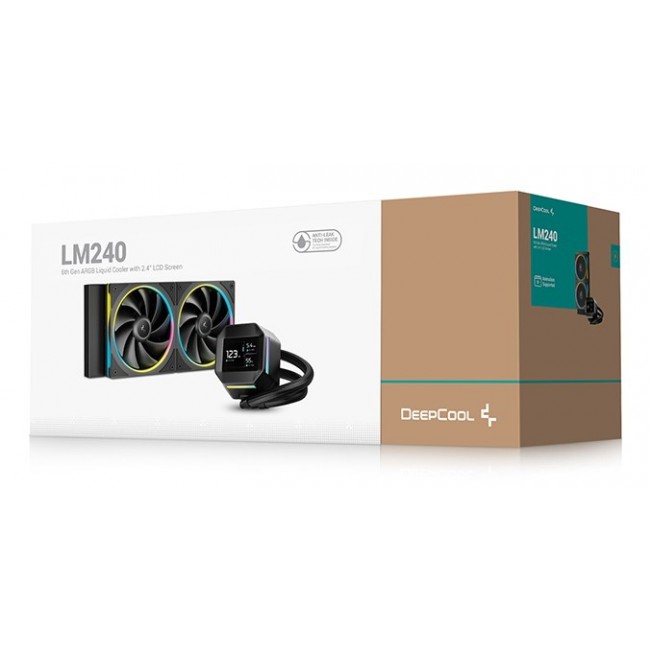 DeepCool LM240 Processor Liquid cooling kit 12 cm Black 1 pc(s)