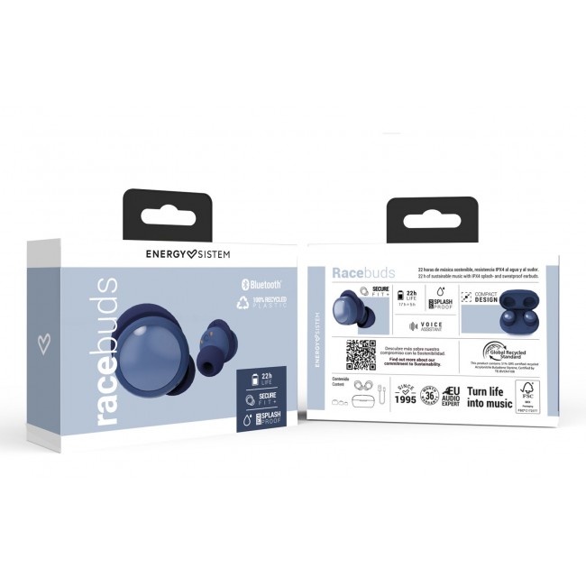 Energy Sistem 458264 headphones/headset True Wireless Stereo (TWS) In-ear Calls/Music Bluetooth Blue