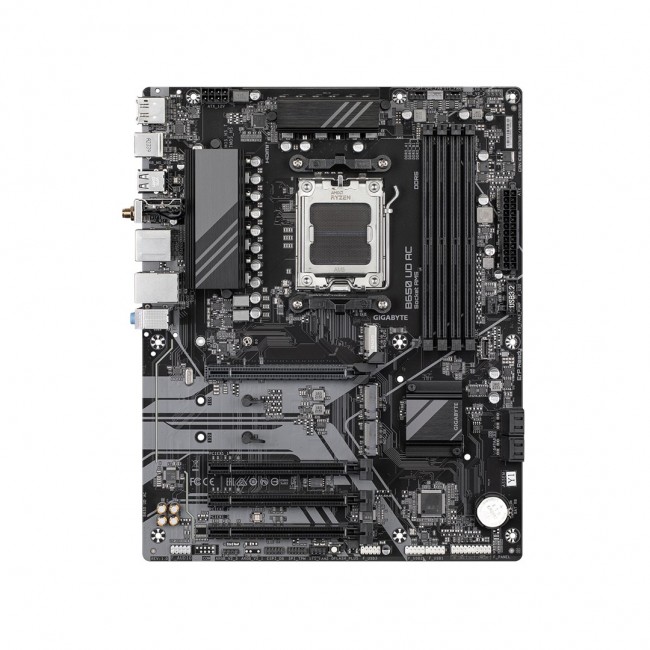 GIGABYTE B650 UD AC Motherboard - AMD Ryzen 9000 Series CPUs, 6+2+2 Phases VRM, up to 8000MHz DDR5 (OC), 1xPCIe 5.0 + 2xPCIe 4.0 M.2, GbE LAN, WIFI 5, USB 3.2 Gen 2 GIGABYTE B650 UD AC Motherboard - AMD Ryzen 9000 Series CPUs, 6+2+2 Phases VRM, up to 8000MHz DDR5 (OC), 1xPCIe 5.0 + 2xPCIe 4.0 M.2, GbE LAN, WIFI 5, USB 3.2 Gen 2