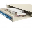 Equip 24-Port Fiber Optic Splice Box, LC Duplex, OS2, 1U, Equipped, Grey