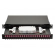Equip 24-Port Fiber Optic Splice Box, SC Duplex, OM4, 1U, Equipped, Blac
