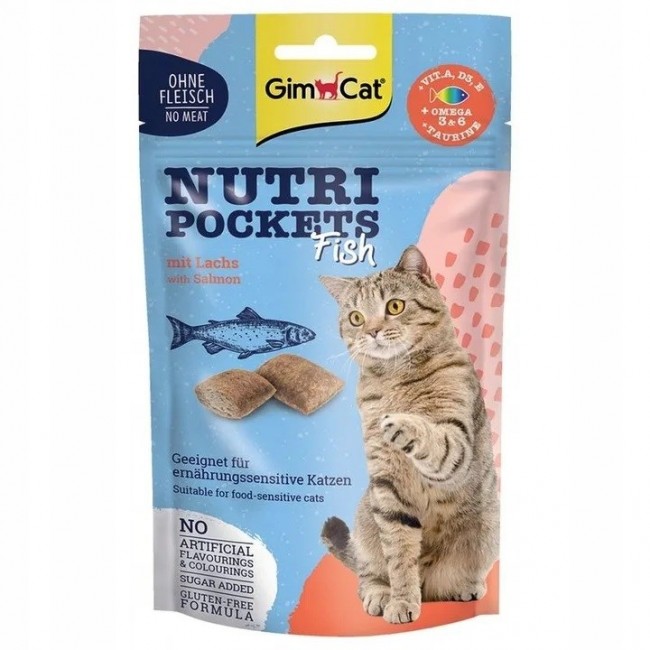 GIMCAT Nutri pockets Salmon - cat treats - 60g