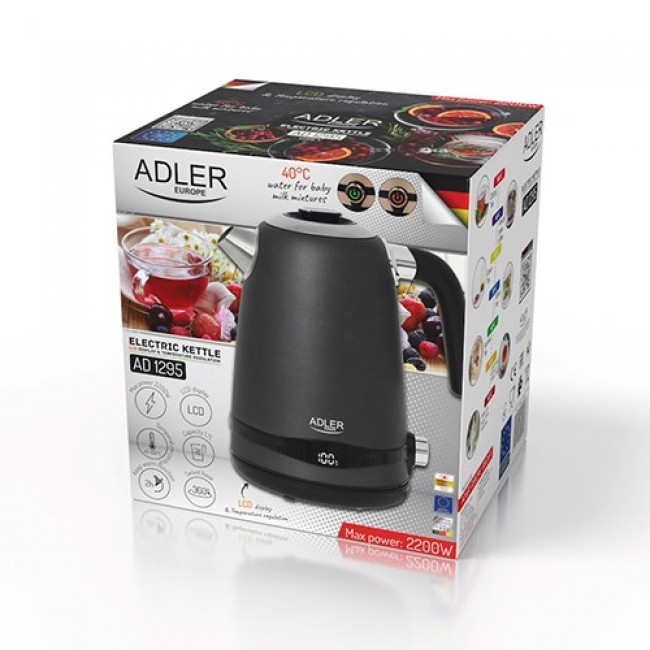 Adler AD 1295 Steel kettle 1.7 l Satin grey