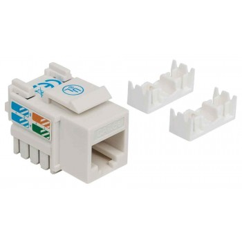 Intellinet Keystone Jack, Cat5e, UTP, Punch-down, White