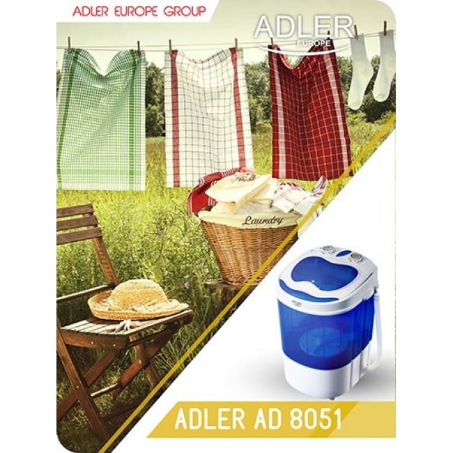 Adler AD 8051 washing machine Top-load 3 kg Blue, White Adler AD 8051 washing machine Top-load 3 kg Blue, White