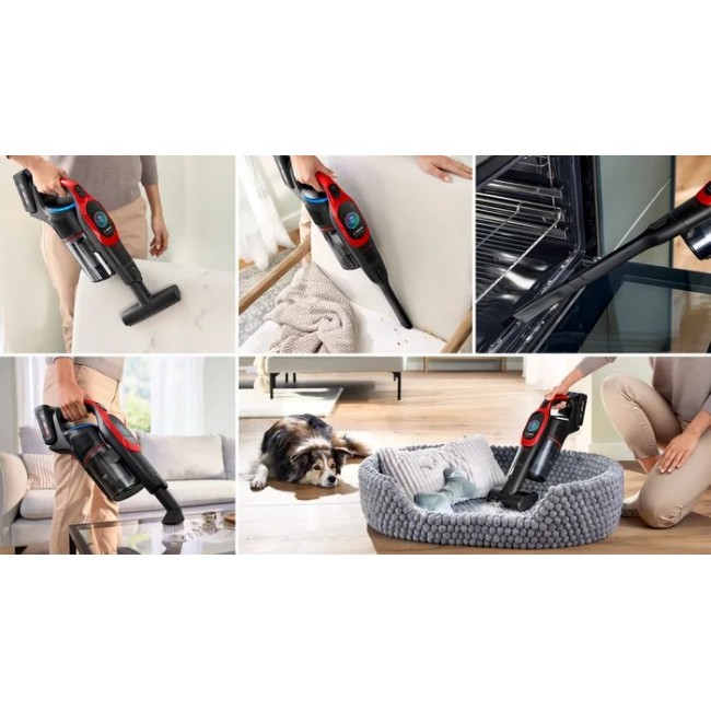 Bosch BCS1041PET stick vacuum/electric broom Battery Dry HEPA Bagless 0.4 L 23.5 W Black, Red 4 Ah Bosch BCS1041PET stick vacuum/electric broom Battery Dry HEPA Bagless 0.4 L 23.5 W Black, Red 4 Ah