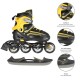 NILS EXTREME NH18190 2IN1 SKATES BLACK/ORANGE SIZE. L (39-43) WITH INTERCHANGEABLE HOCKEY SKATES