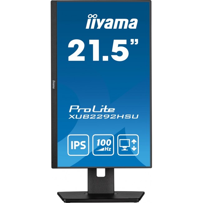 iiyama ProLite 21.5 IPS technology panel with height adjustable stand and 100Hz refresh rate
