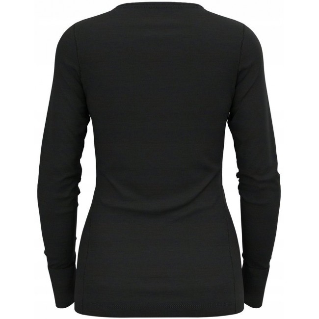 Odlo BL TOP crew neck l/s MERINO 200 women's T-shirt, size S, black Odlo BL TOP crew neck l/s MERINO 200 women's T-shirt, size S, black