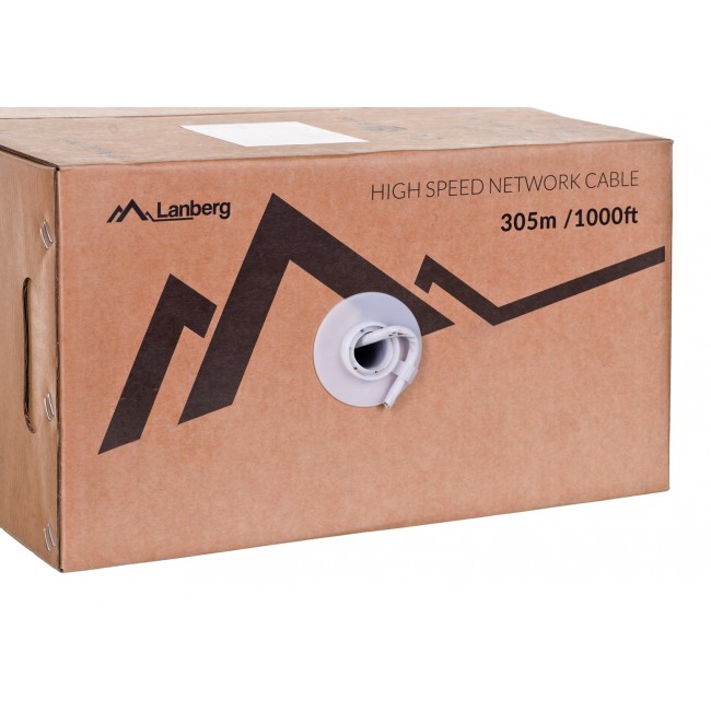 Lanberg LCU6-12CU-0305-S networking cable 305 m Cat6 U/UTP (UTP) Gray