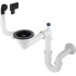 Siphon for 1-bowl granite sink - Space-Saver