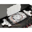Equip 12-Port Fiber Optic Splice Box, LC Duplex,OM4, 1U, Equipped, Black