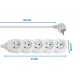 Esperanza ELK207W Power strip 5GN/1.5M White