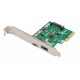 Digitus PCIe card, USB Type-C + USB-A