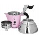 Bialetti 6585 Moka pot 0.09 L Black, Pink, Silver Bialetti 6585 Moka pot 0.09 L Black, Pink, Silver