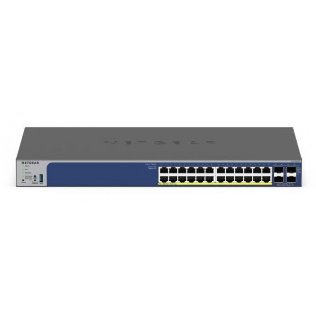 NETGEAR 28-Port PoE Gigabit/10G Stackable Smart Switch (GS728TXP)
