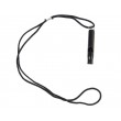 Survival whistle, aluminium , black