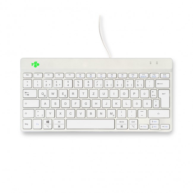 R-Go Tools Ergonomic keyboard R-Go Compact Break, compact keyboard with break software, QWERTZ (DE), wired, white R-Go Tools Ergonomic keyboard R-Go Compact Break, compact keyboard with break software, QWERTZ (DE), wired, white