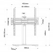 Maclean universal TV stand, for RTV cabinet, stand, max. 35 kg, 20 degree rotation, for 32-55