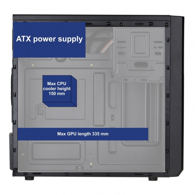 Akyga AK17BK computer case Micro Tower Black