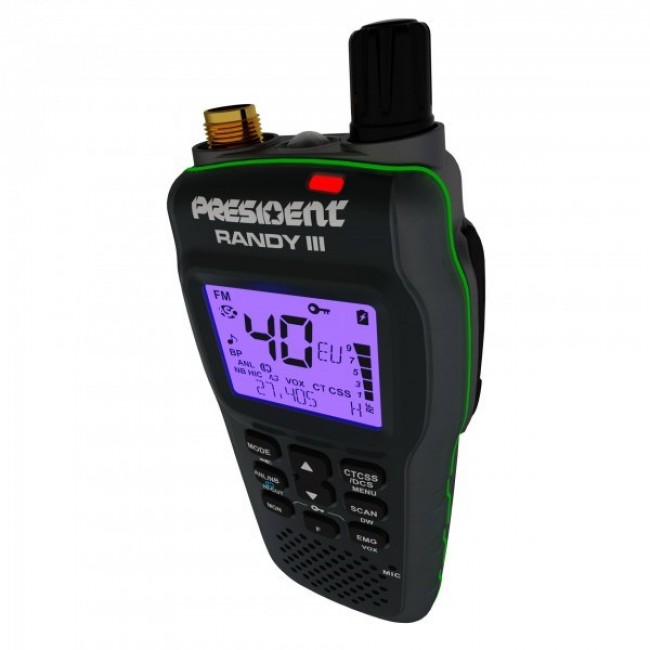 President Randy ASC AM/FM CB Portable Radio Black President Randy ASC AM/FM CB Portable Radio Black