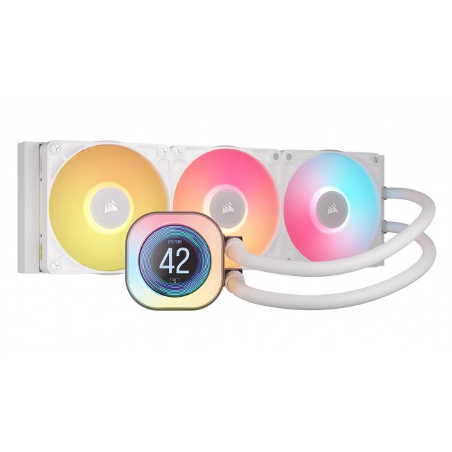 Corsair iCUE LINK TITAN 360 RX LCD Processor All-in-one liquid cooler 12 cm White 1 pc(s) Corsair iCUE LINK TITAN 360 RX LCD Processor All-in-one liquid cooler 12 cm White 1 pc(s)