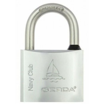 STAINLESS STEEL PADLOCK CHROME 50mm / NAVY CLUB