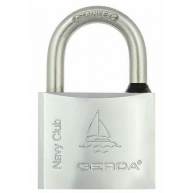 STAINLESS STEEL PADLOCK CHROME 50mm / NAVY CLUB STAINLESS STEEL PADLOCK CHROME 50mm / NAVY CLUB