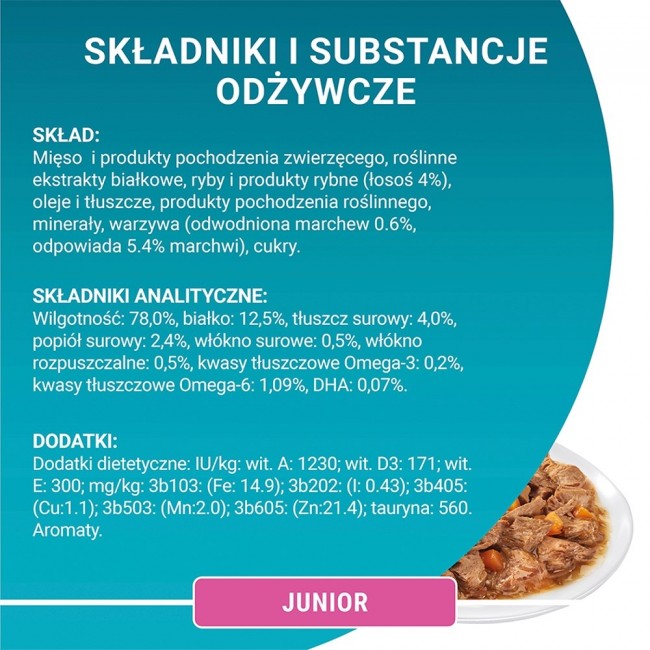 PURINA One Junior Salmon with carrot - wet cat food - 85g PURINA One Junior Salmon with carrot - wet cat food - 85g
