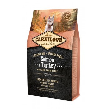 CARNILOVE Puppy Salmon and turkey Large breeds - dry dog food - 4kg