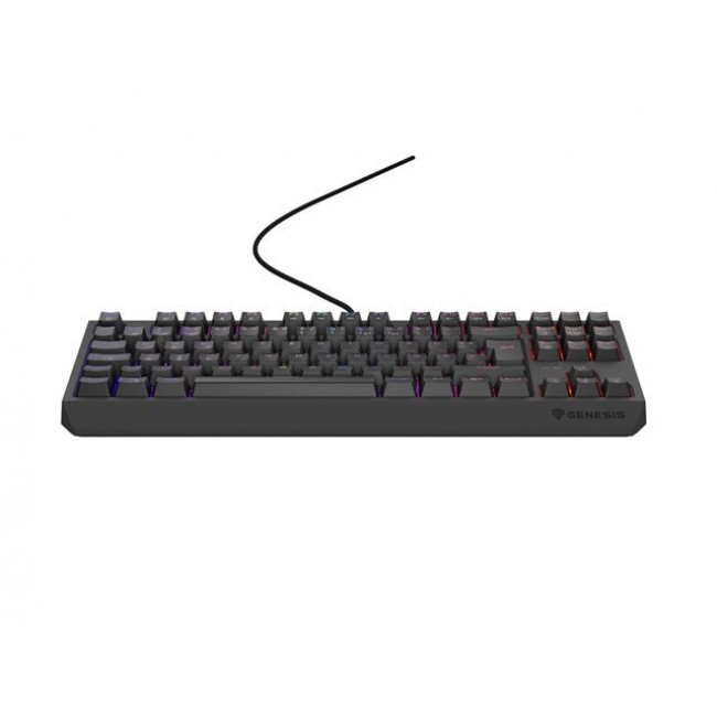 GAMING KEYBOARD GENESIS THOR 230 TKL DE RGB MECHANICAL OUTEMU RED BLACK HOT SWAP