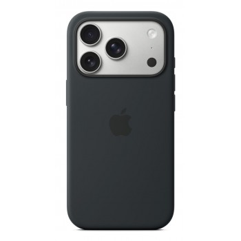 Black silicone case iPhone 17 Pro with MagSafe