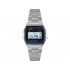 CASIO A158WA-1DF Vintage Unisex-Uhr Digital mit Edelstahlarmband, schwarz/silber