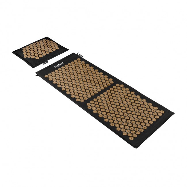 Mata zdrowotna ECO z kolcami do akupresury z poduszką, 110x42cm, XL, z ote kolce, Rebel Active